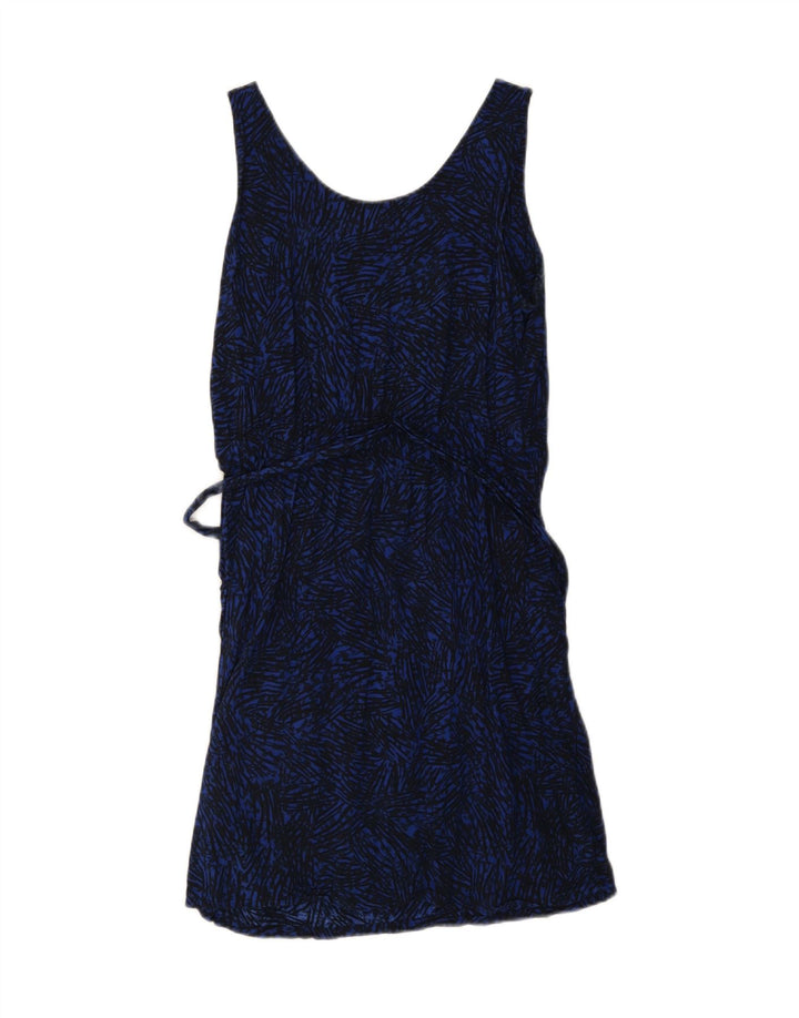 MOSSIMO Womens Abstract Pattern Sleeveless A-Line Dress UK 10 Small Blue