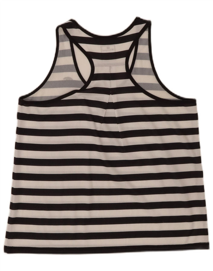 CHAMPION Womens Vest Top UK 10 Small Black Striped