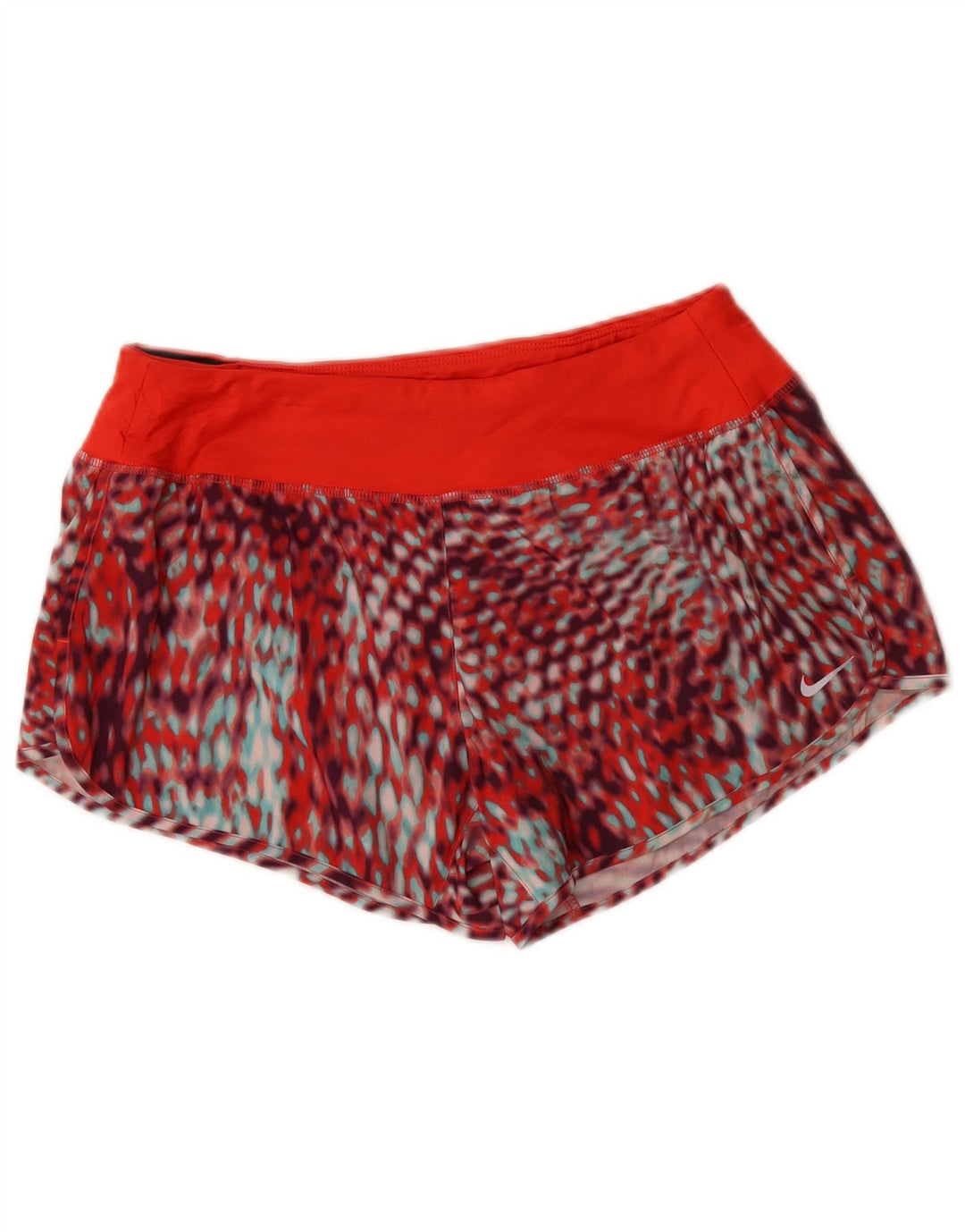 Nike Womens Dri Fit Sport Shorts UK 14 Medium Red Camouflage Polyester