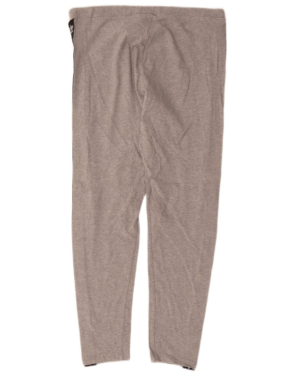 Γυναικεία γραφικά κολάν Adidas UK 16 Large Grey Colourblock Βαμβακερά