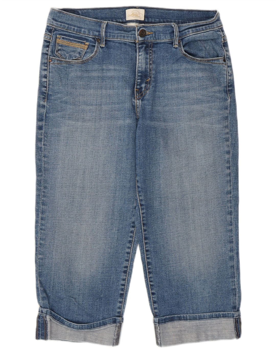 LEVI'S Womens Capri Trousers US 8 Medium W30 L19 Blue Cotton
