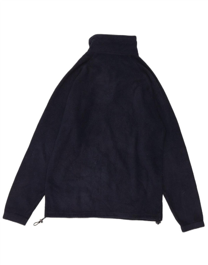 KAPPA Mens Zip Neck Fleece Jumper Medium Navy Blue Polyester Vintage Kappa and Second-Hand Kappa from Messina Hembry 
