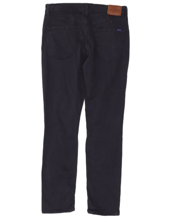 Gant Pantalon Slim Casual Homme W34 L32 Bleu Marine Coton