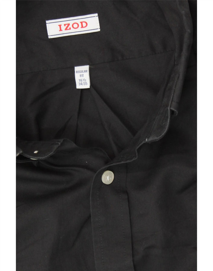 IZOD Mens Regular Fit Shirt Size 16 1/2 Large Black Cotton Vintage Izod and Second-Hand Izod from Messina Hembry 