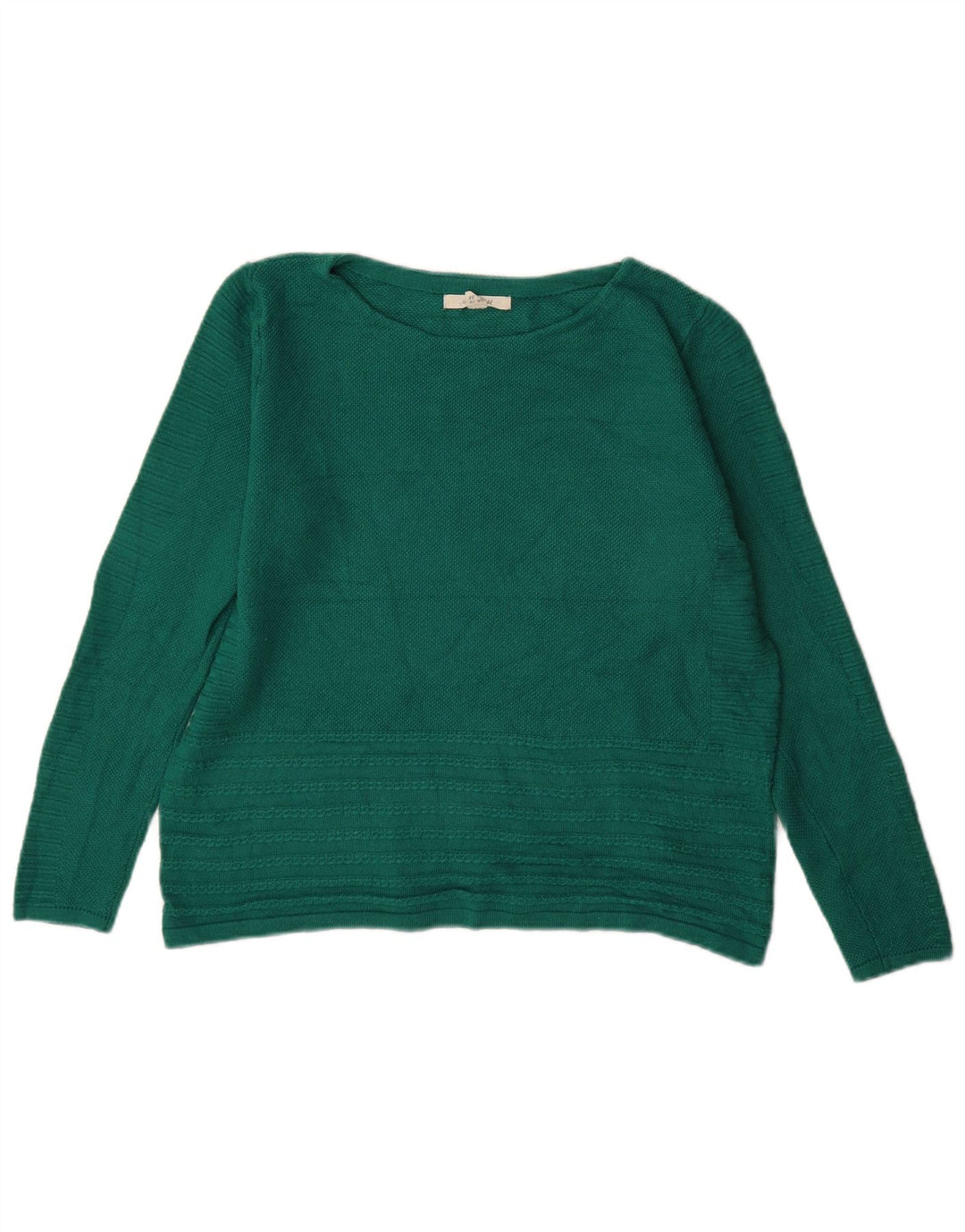 White Stuff Womens Oversized Boat Neck Jumper Sweater UK 10 Small Green