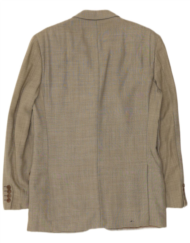 UNGARO Herren-Blazer mit 3 Knöpfen, IT 46, kleine Khaki-Wolle