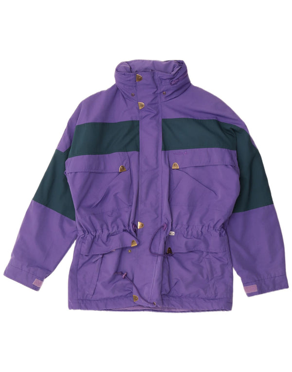 Vaude Herre Loose Fit Hætte Skijakke UK 38 Medium Lilla Colourblock