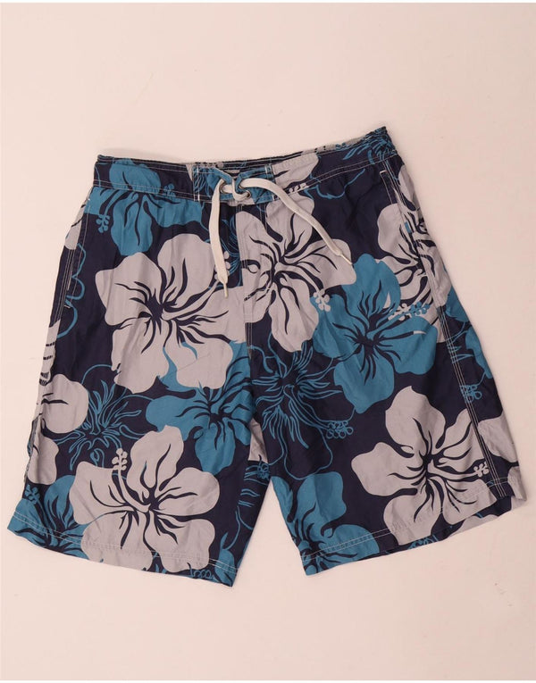 Marks & Spencer Mens Blue Harbour Swimming Shorts Medium Navy Blue Floral