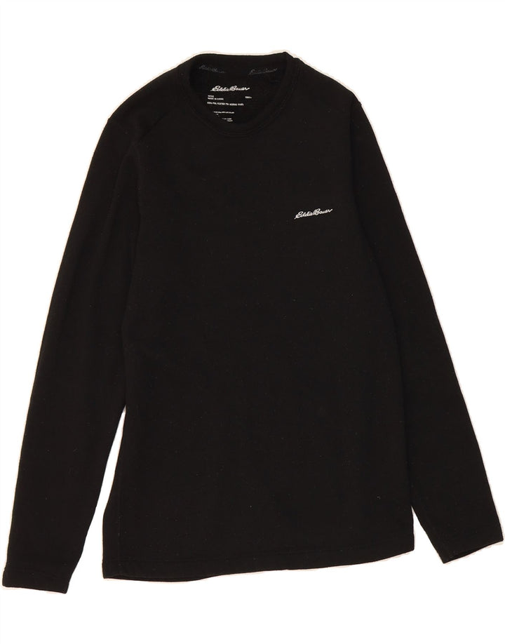 EDDIE BAUER Womens Top Long Sleeve UK 10 Small Black Polyester Vintage Eddie Bauer and Second-Hand Eddie Bauer from Messina Hembry 