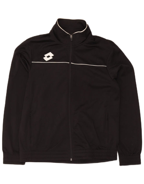 Lotto Mens Tracksuit Top Jacket Small Black Polyester