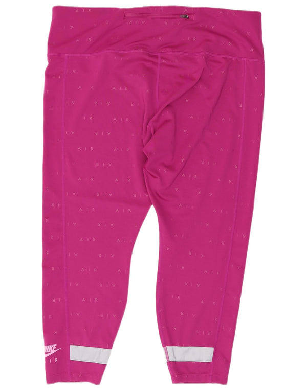 Damskie legginsy Nike Dri Fit Graphic Capri UK 20 2XL Różowy blok kolorów
