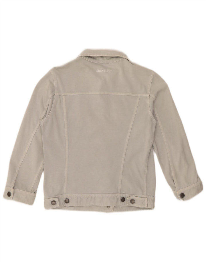 Jeckerson Womens Bomber Jacket UK 10 Small Blue Cotton