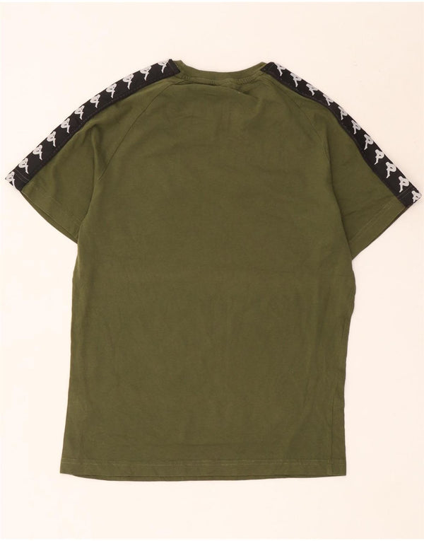 Kappa Mens Graphic T-Shirt Top Medium Green Colourblock Cotton