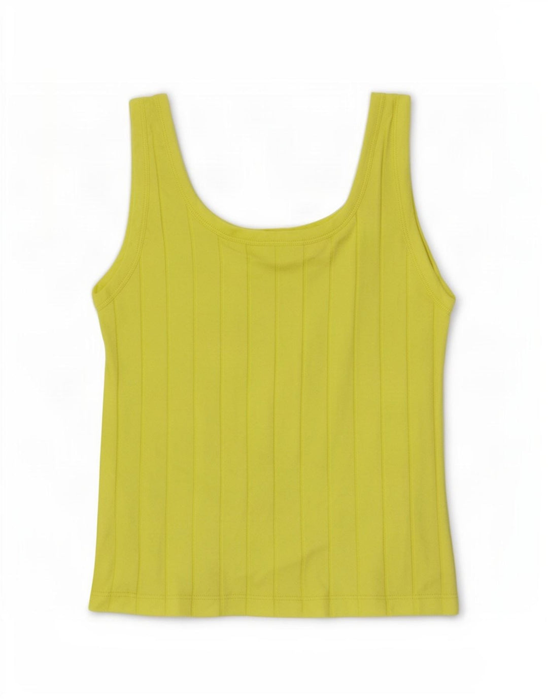 Massimo Dutti Womens Vest Top UK 8 Small Yellow Cotton