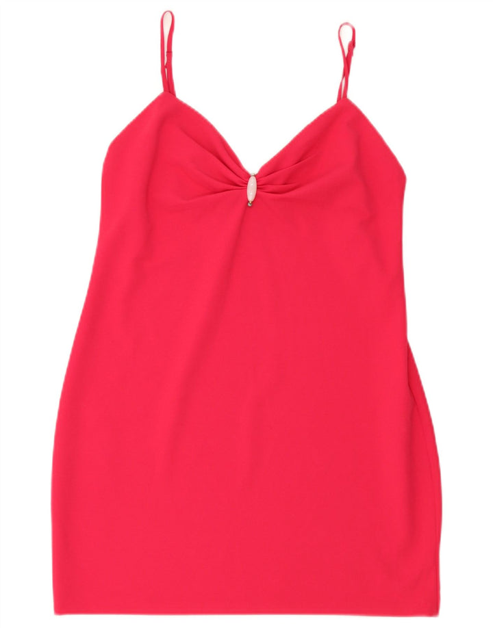 Zara Womens Short Slip Dress UK 12 Medium Pink