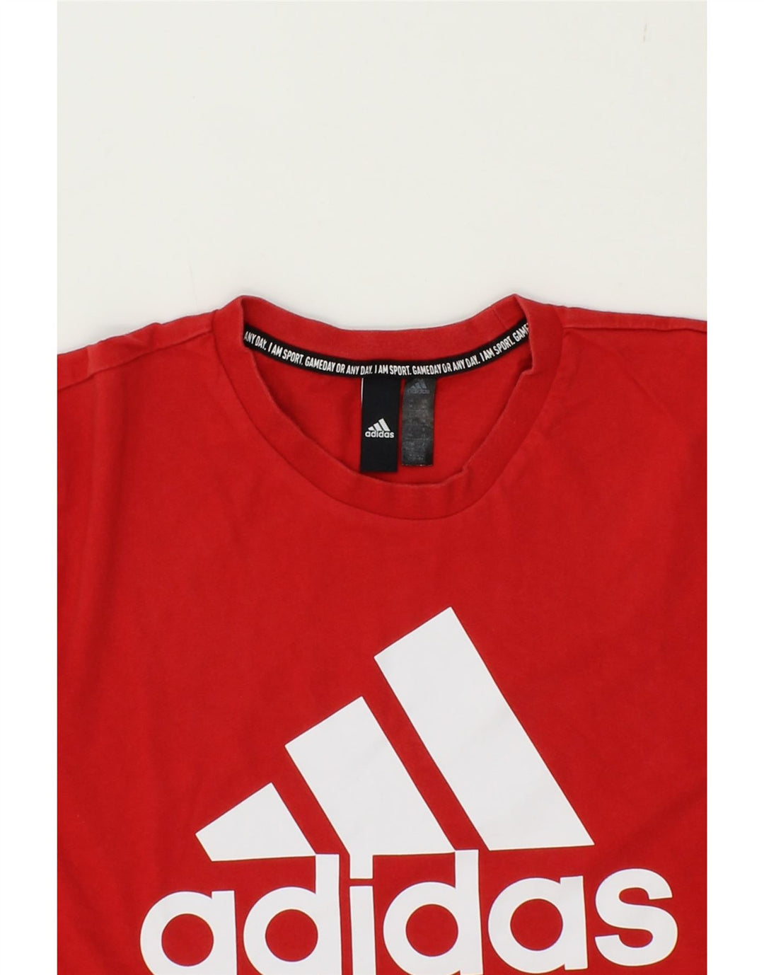 ADIDAS Mens Graphic T-Shirt Top Medium Red Cotton Vintage Adidas and Second-Hand Adidas from Messina Hembry 