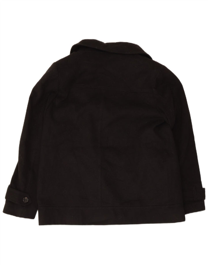Marks & Spencer Womens Pea Coat UK 14 Large Black