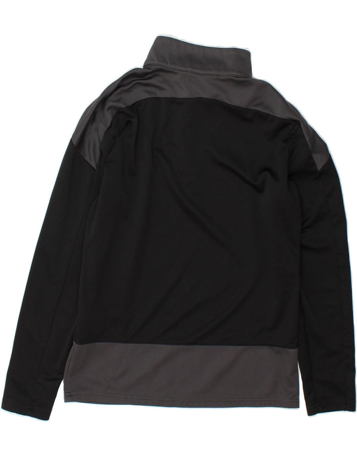 PUMA Mens Zip Neck Pullover Tracksuit Top Small Black Colourblock Vintage Puma and Second-Hand Puma from Messina Hembry 