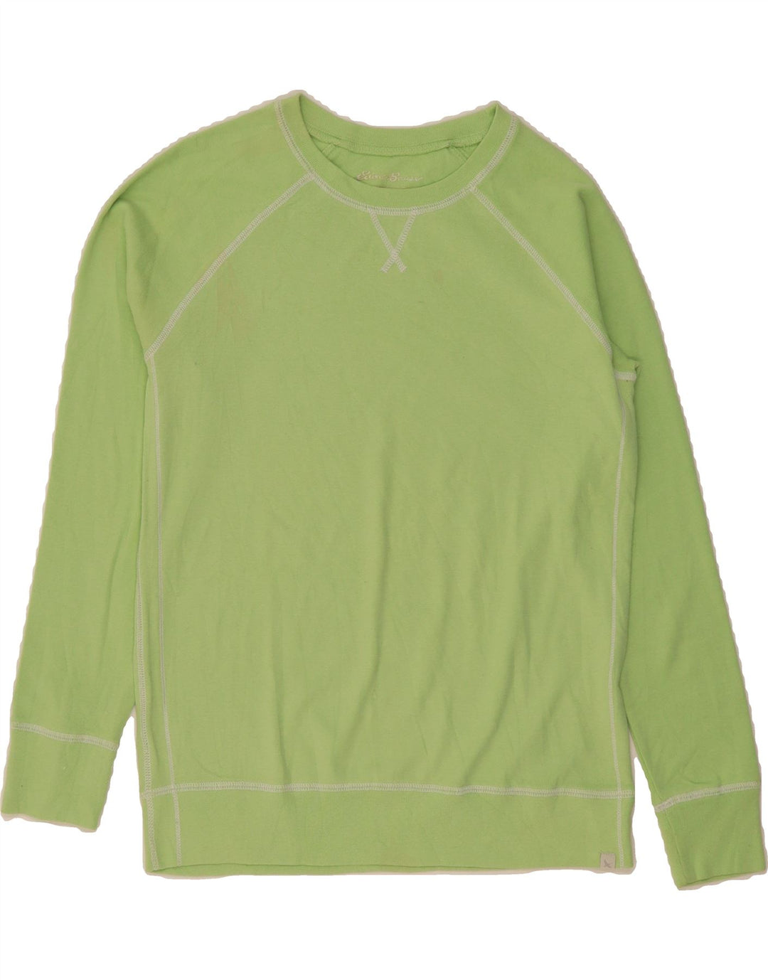 EDDIE BAUER Womens Top Long Sleeve UK 14 Medium Green Cotton Vintage Eddie Bauer and Second-Hand Eddie Bauer from Messina Hembry 