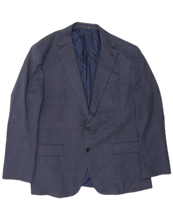Jachetă pentru bărbați Marks & Spencer, cu 2 nasturi, UK 48 2XL Blue Houndstooth
