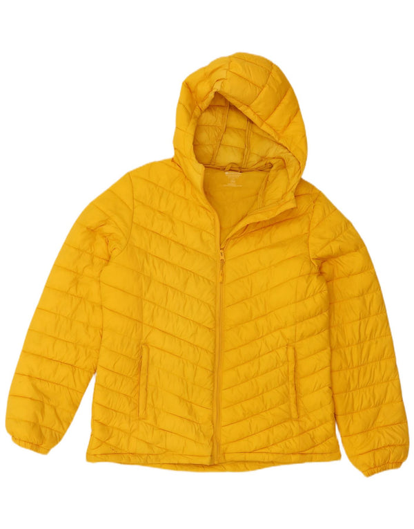 Mountain Warehouse Veste rembourrée à capuche pour femme UK 14 Large Jaune Nylon