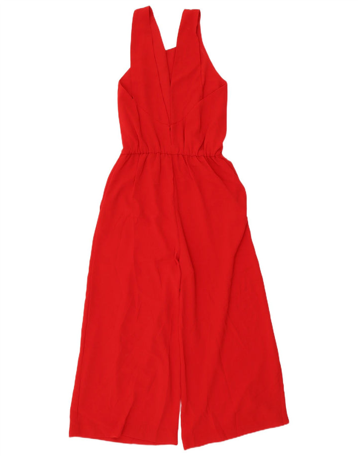 Zara Dame Jumpsuit UK 6 XS Rød Polyester