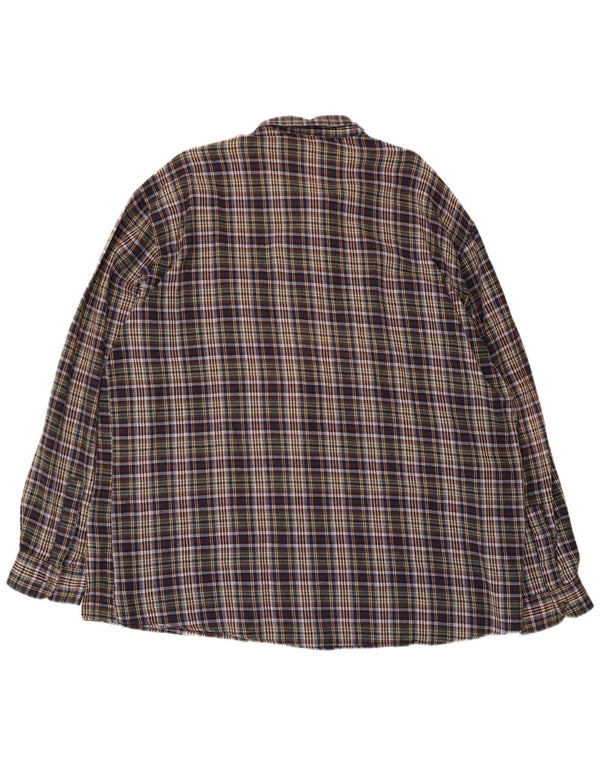 European Project Camisa de franela de corte regular para hombre, talla 2XL, cuadros multicolores
