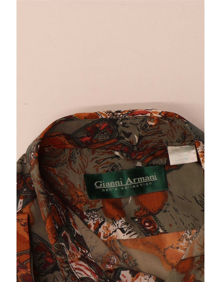 Vintage Mens Abstract Pattern Shirt Size 39 Medium Multicoloured