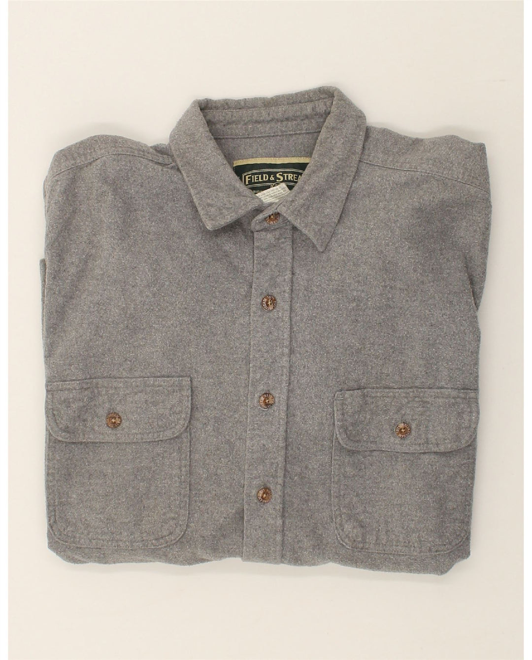 VINTAGE Mens Shirt XL Grey Cotton Vintage Vintage and Second-Hand Vintage from Messina Hembry 