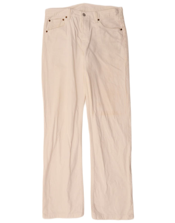 Levi's Mens 501 Straight Jeans W34 L33 Λευκό βαμβακερό