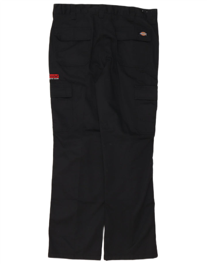 Dickies Mens Straight Cargo Trousers W34 L31 Black Polyester
