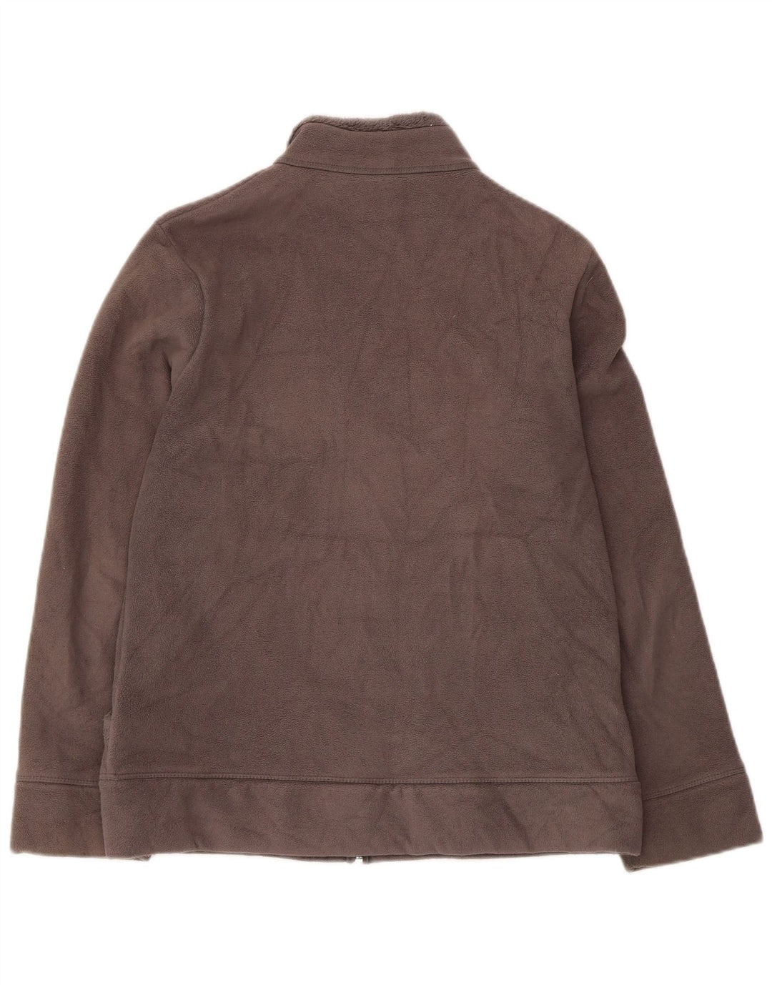 Marks & Spencer Womens Fleece Jacket UK 12 Medium Grey Polyester
