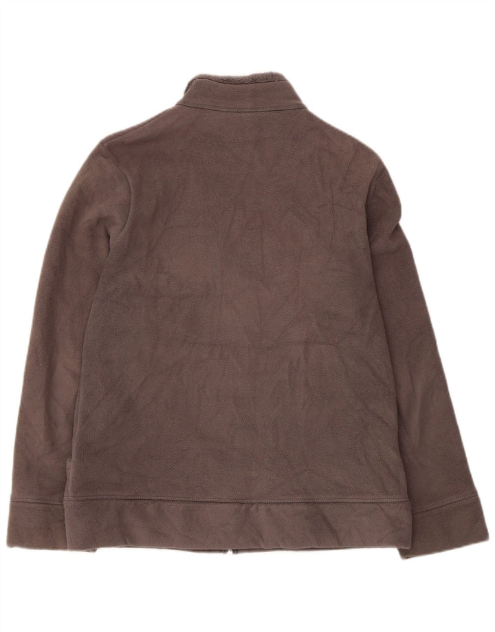 Marks & Spencer Womens Fleece Jacket UK 12 Medium Grey Polyester