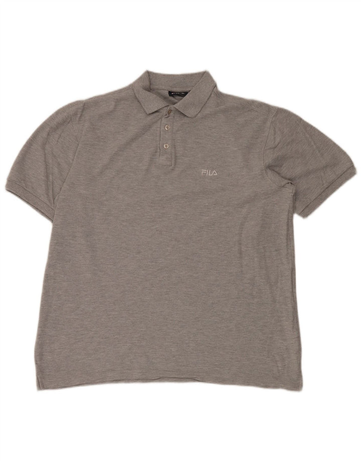 FILA Mens Polo Shirt XL Grey Cotton