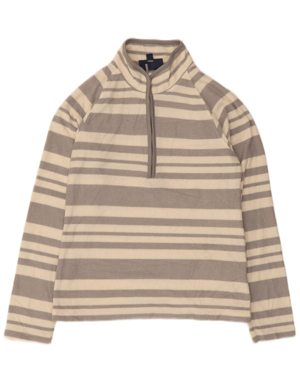 Suéter de lã feminino Mountain Warehouse com zíper e gola UK 10 listrado cinza pequeno