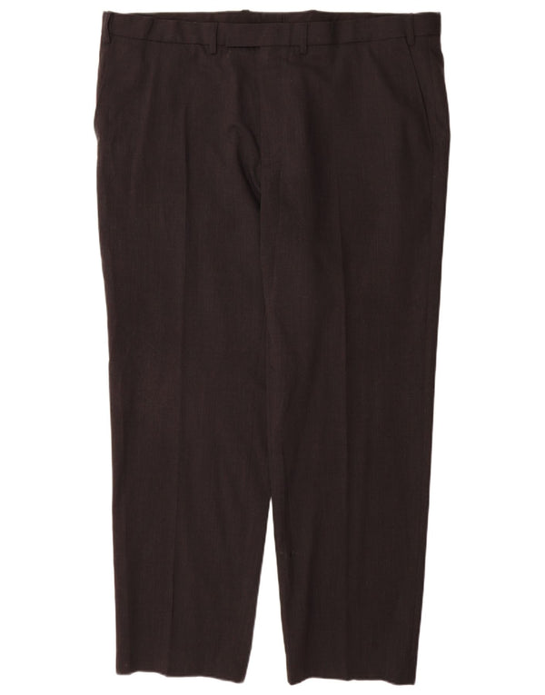 Marks & Spencer Herren-Anzughose mit normaler Passform, W42, L31, graue Wolle