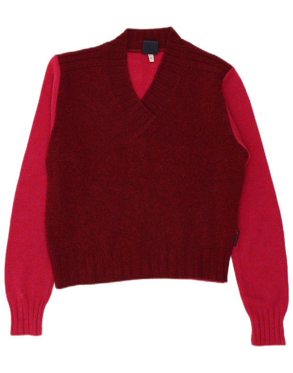 Dolce & Gabbana Damen-Pullover mit V-Ausschnitt IT 44 Medium Burgund