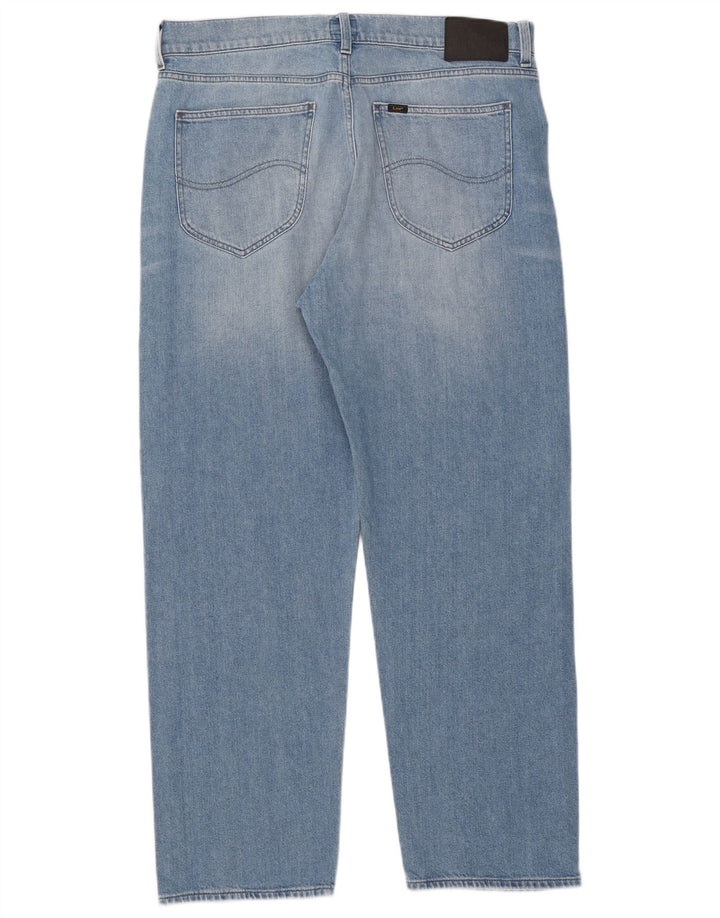 Lee Womens Straight Jeans W34 L29 Blue Cotton