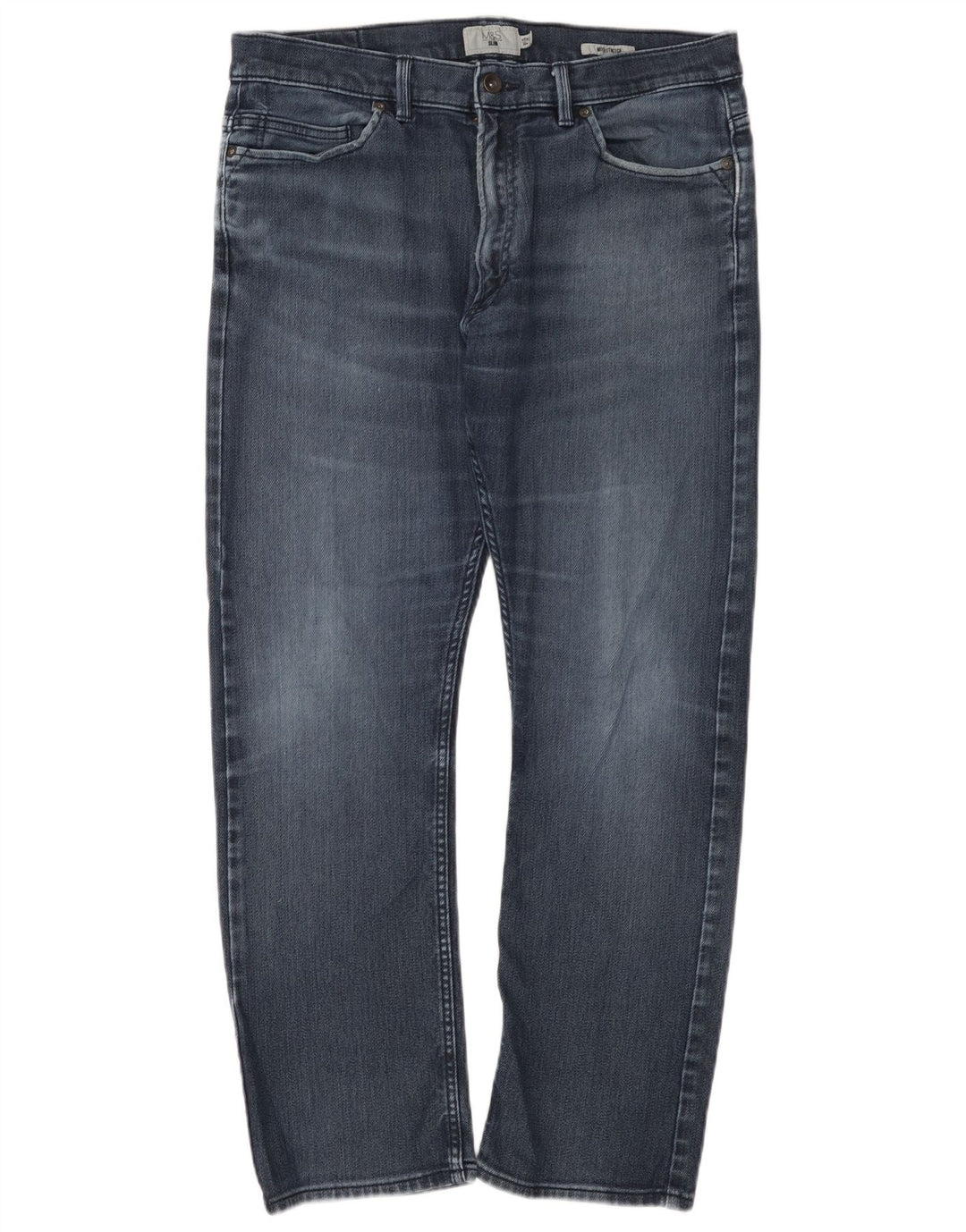 Marks & Spencer Mens Slim Jeans W36 L31 Blue Cotton