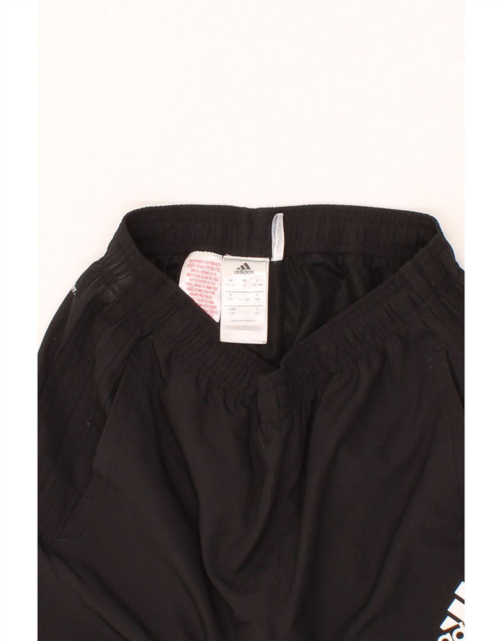 ADIDAS Boys Climalite Tracksuit Trousers 13-14 Years Black Polyester Vintage Adidas and Second-Hand Adidas from Messina Hembry 