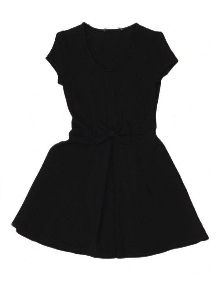 ZARA Womens A-Line Dress UK 12 Medium Navy Blue Viscose Vintage Zara and Second-Hand Zara from Messina Hembry 