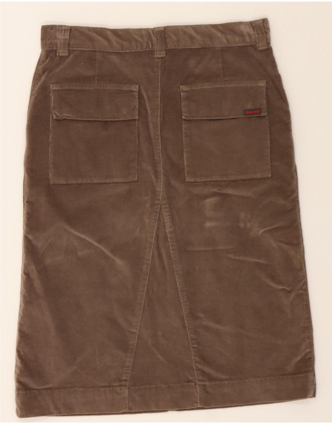 INVICTA Womens Straight Skirt IT 42 Medium W30  Brown Cotton Vintage Invicta and Second-Hand Invicta from Messina Hembry 