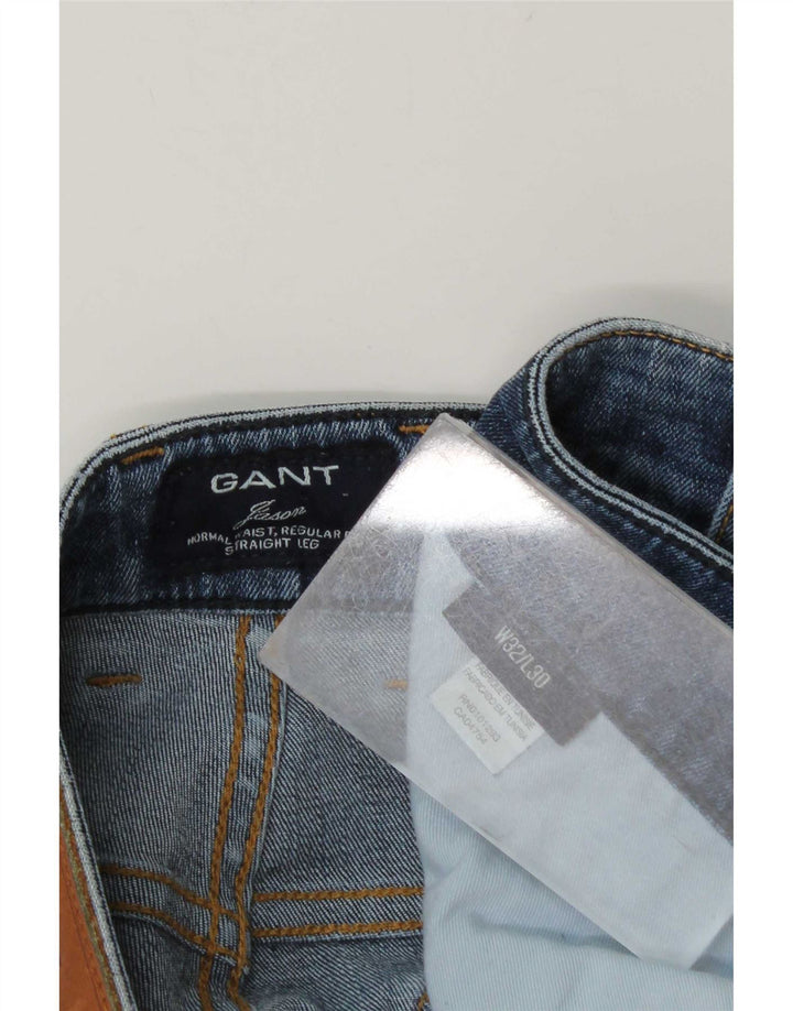 Gant Mens Regular Fit Straight Jeans W32 L30 Blue Cotton