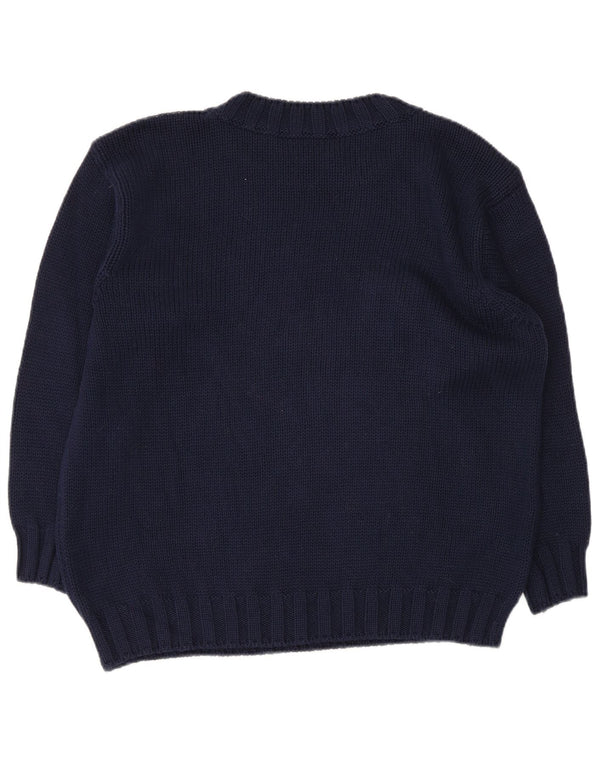 Γυναικείο πουλόβερ Benetton Crew Neck Jumper IT 42 Medium Navy Blue Floral