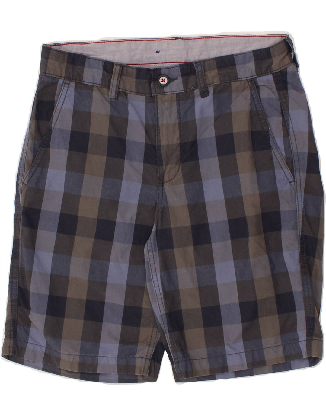 KAPPA Womens Chino Shorts IT 44 Medium W30  Grey Check Cotton Vintage Kappa and Second-Hand Kappa from Messina Hembry 