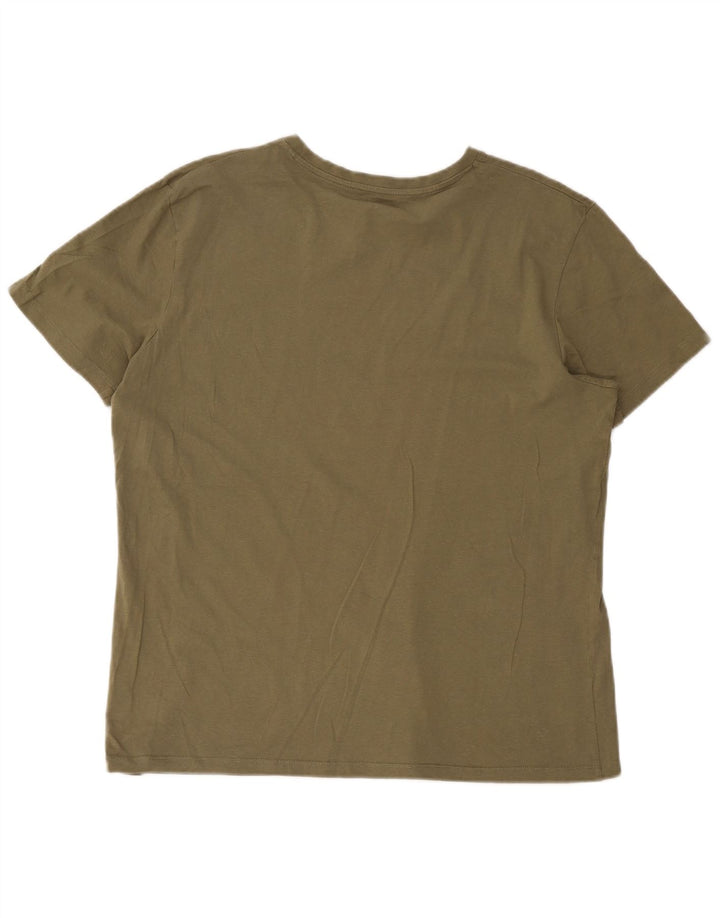 Jack & Jones Mens T-Shirt Top XL Khaki