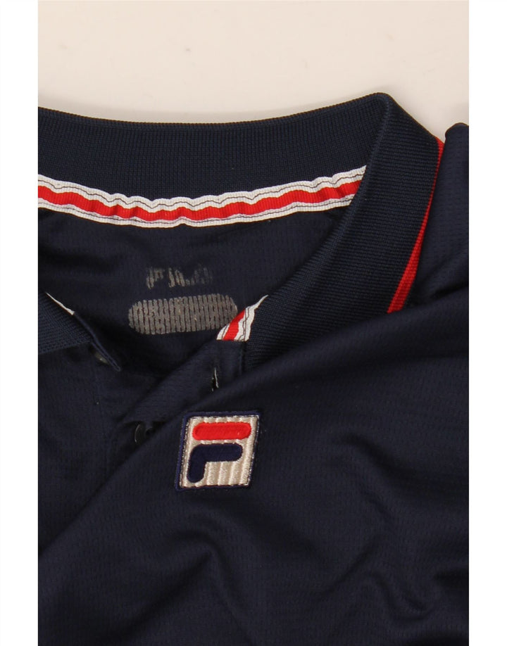 Fila Mens Polo Shirt Medium Navy Blue