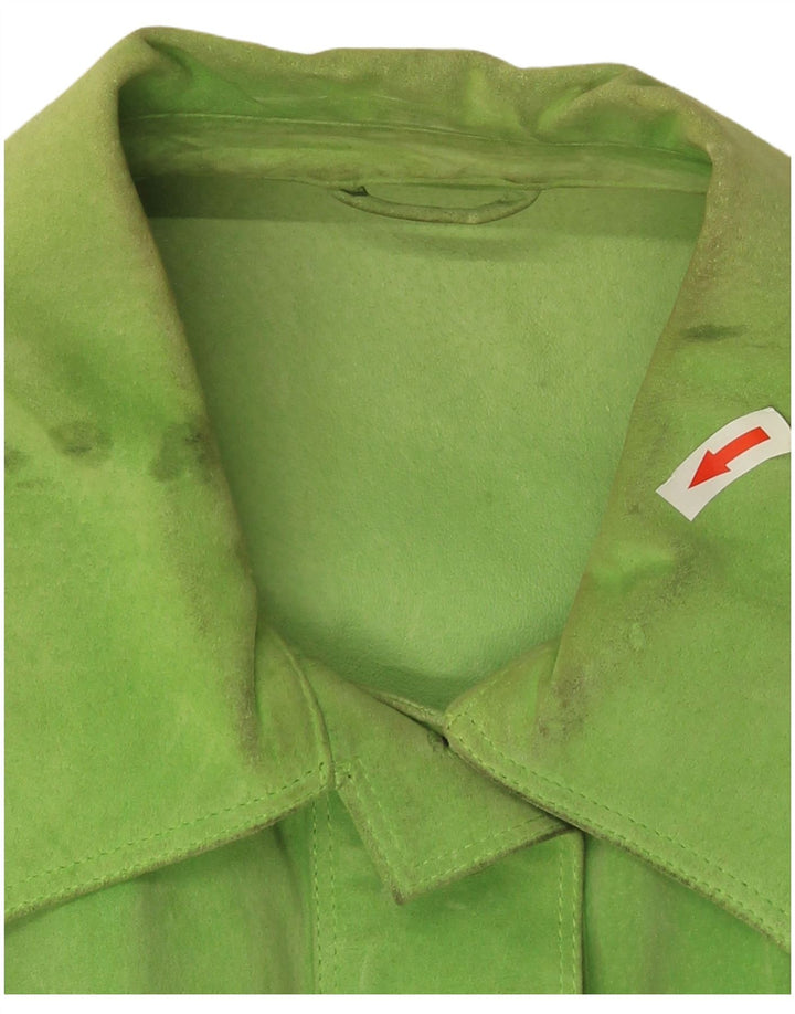 Gai Mattiolo Womens Suede Jacket UK 16 Large Green