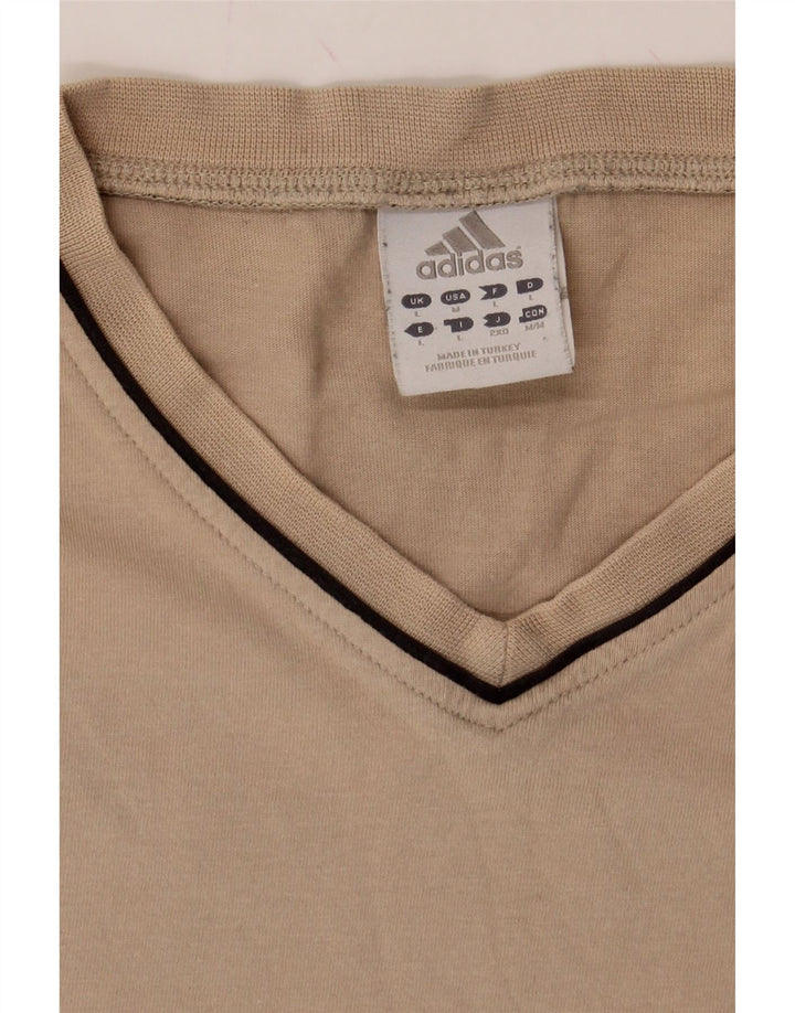 ADIDAS Mens T-Shirt Top Large Beige Cotton Vintage Adidas and Second-Hand Adidas from Messina Hembry 