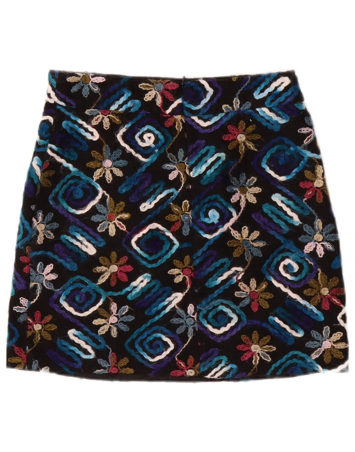 Zara Womens Mini Skirt Small W26 Black Floral